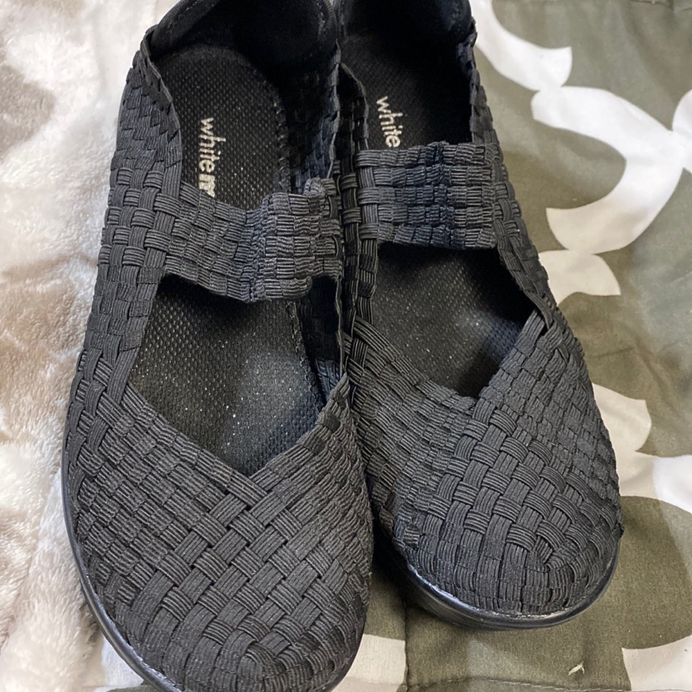 Black wedge, shoes, size 7